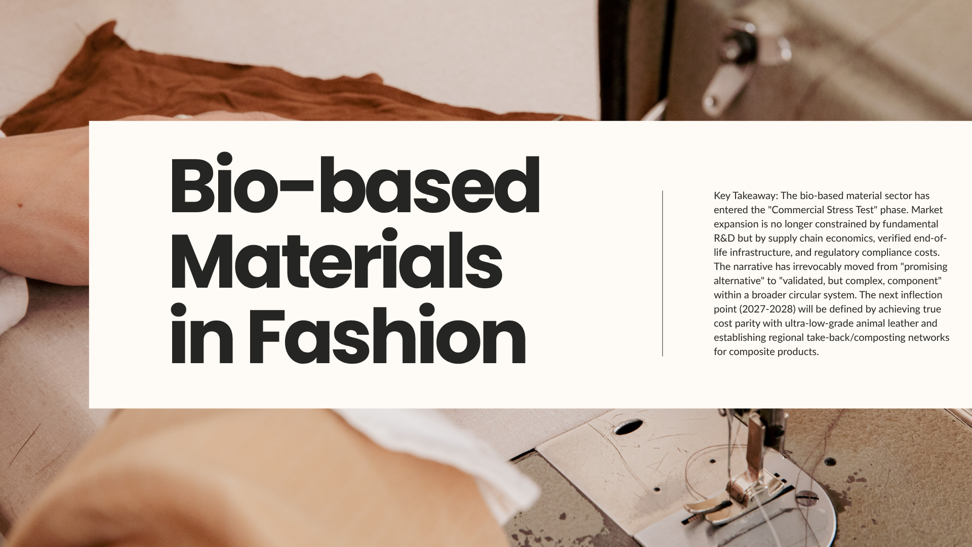 Briefing: Bio-based Materials in Fashion – Q2 2026 Industry Assessment