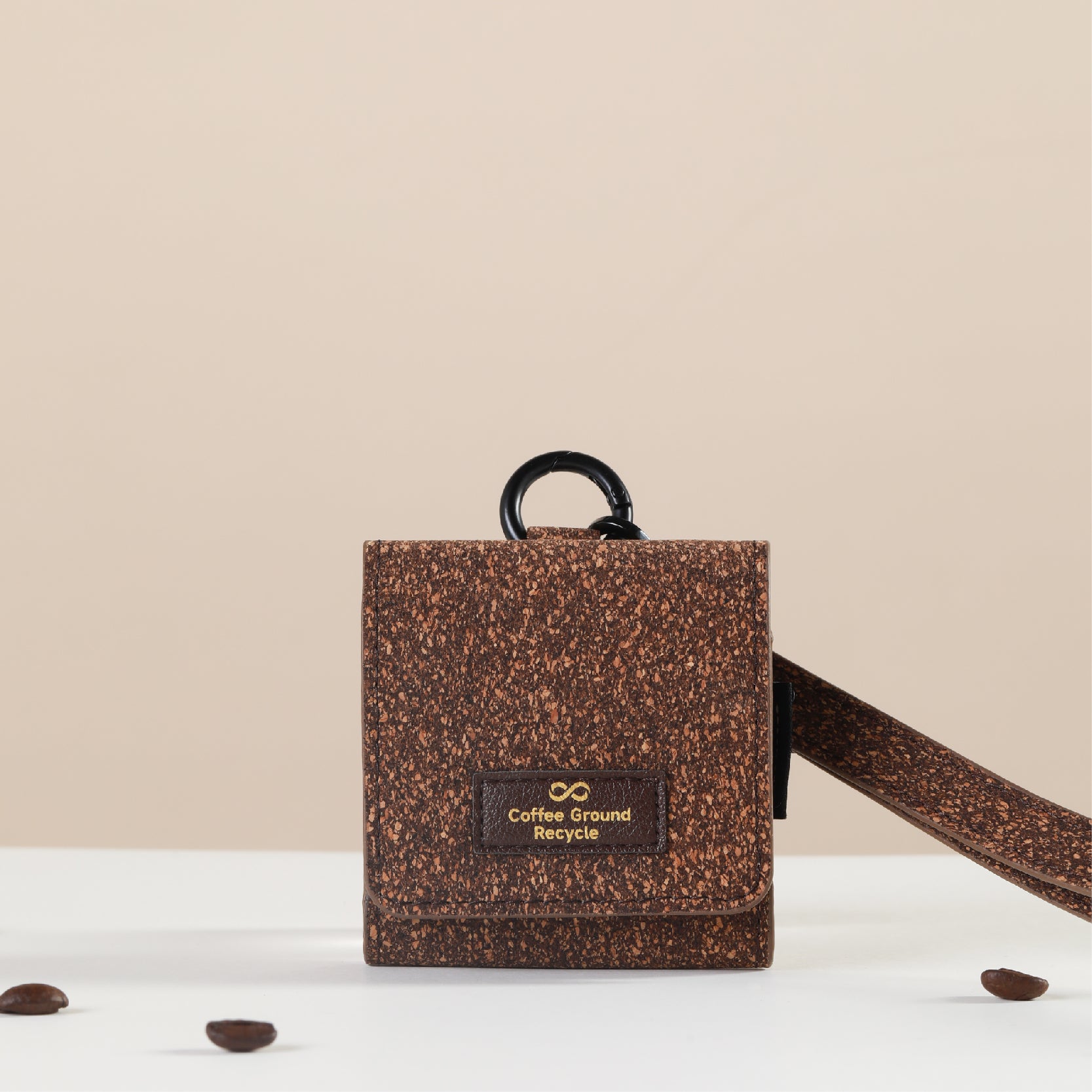 Coffee Grounds Leather Earphone Case