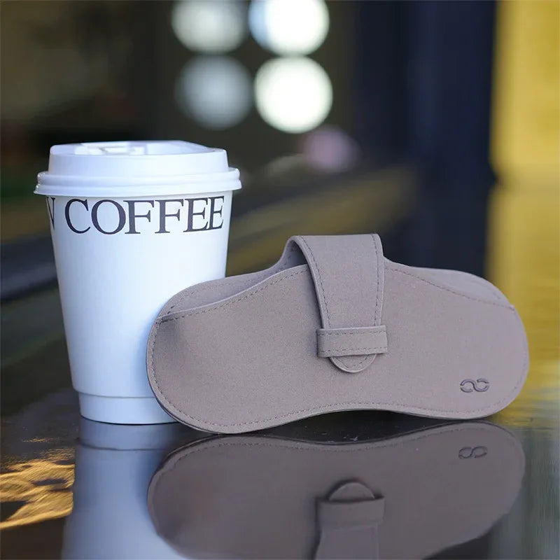 Coconut Reclaimed Glass Case - Coconut Reclaimed Mycelium Leather Eyewear Case