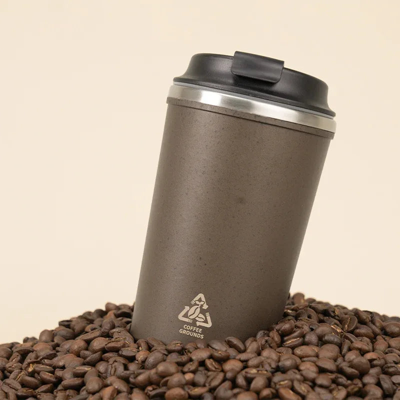 Coffee Grounds Insulated Cup