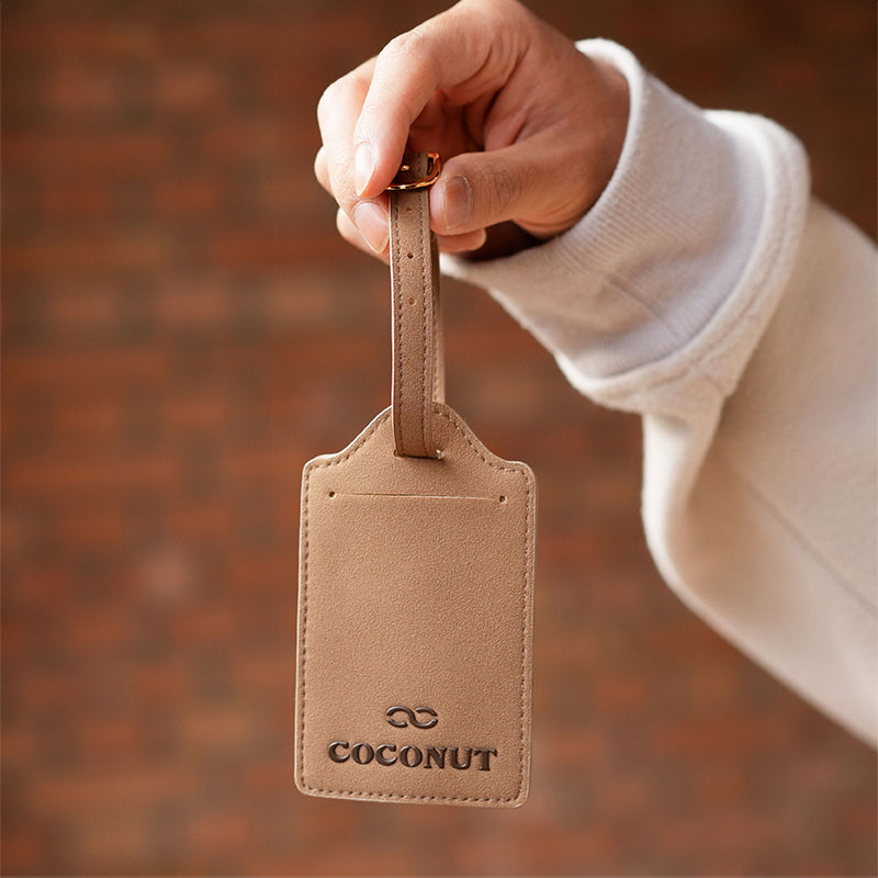 Coconut Recycled Leather Luggage Tag