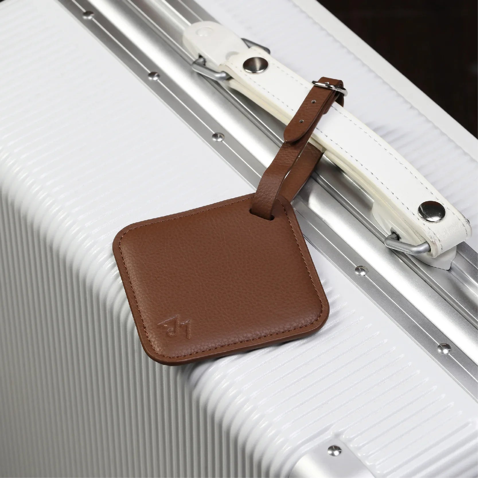 Mushroom Biobased Luggage Tag - Mycelium Leather Travel Tag