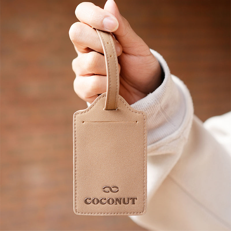 Coconut Recycled Leather Luggage Tag