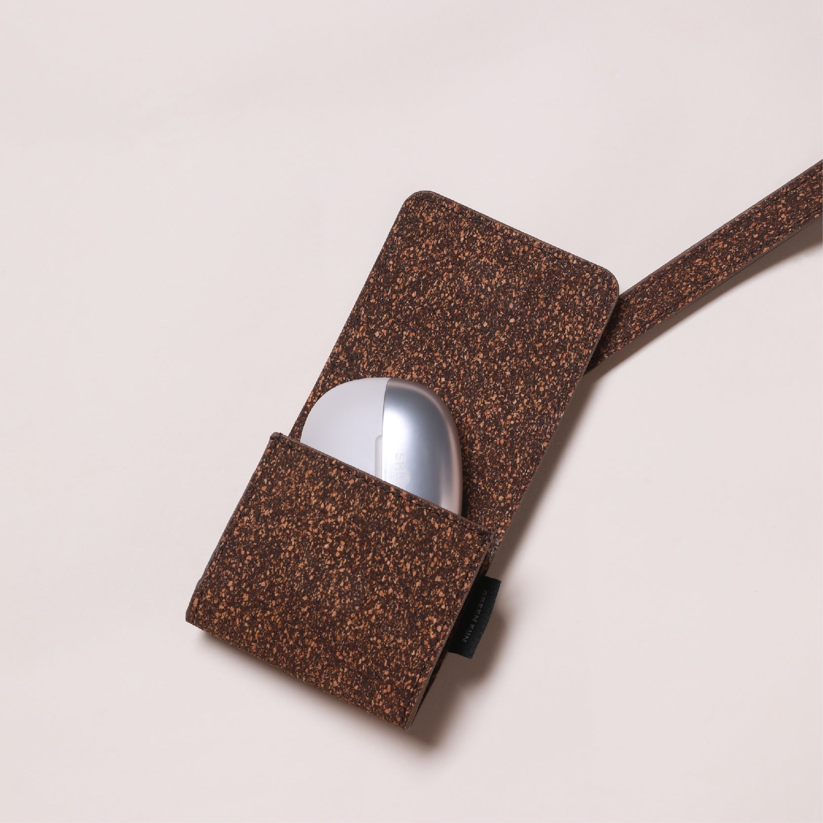 Coffee Grounds Leather Earphone Case