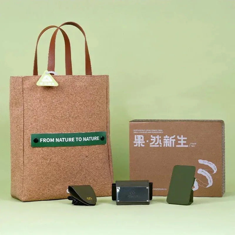 Apple Recycled Leather Gift Set