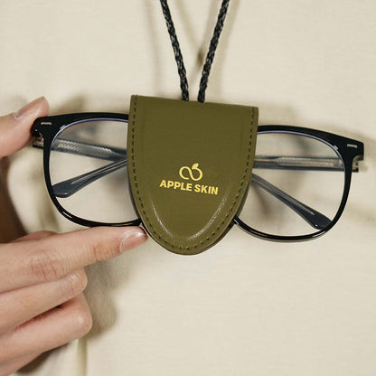 Apple Recycled Leather Magnetic Glasses Clip