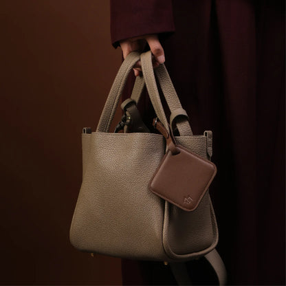 Mushroom Biobased Luggage Tag - Mycelium Leather Travel Tag