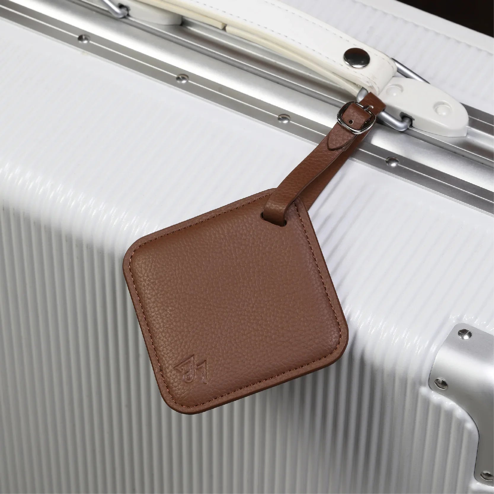 Mushroom Biobased Luggage Tag - Mycelium Leather Travel Tag