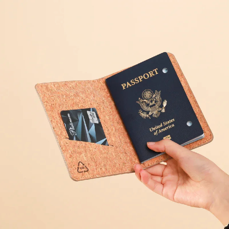 Coconut Reclaimed Passport Cover - Coconut Reclaimed Mycelium Leather Passport Cove