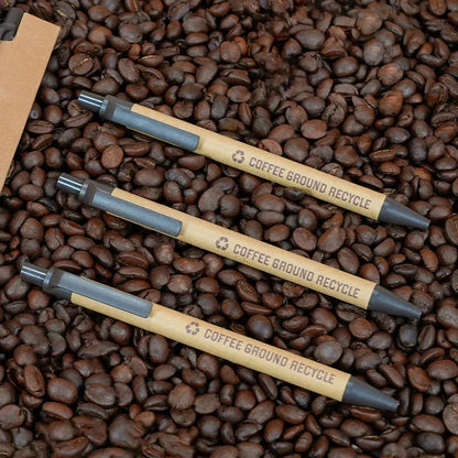 Bamboo wood and Coffee Grounds ballpoint pen