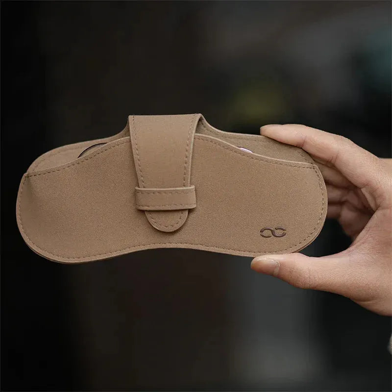 Coconut Reclaimed Glass Case - Coconut Reclaimed Mycelium Leather Eyewear Case