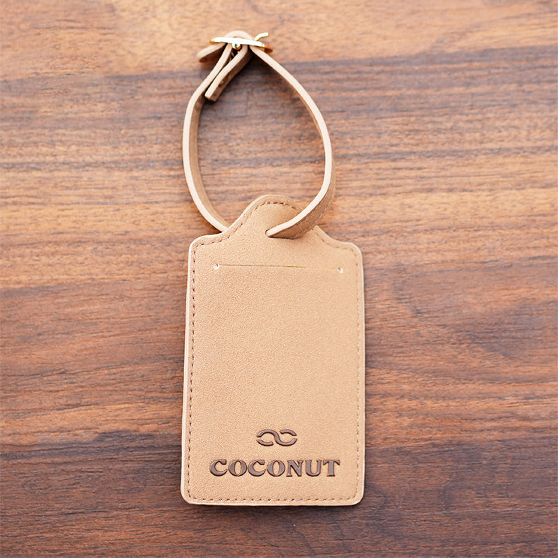 Coconut Recycled Leather Luggage Tag