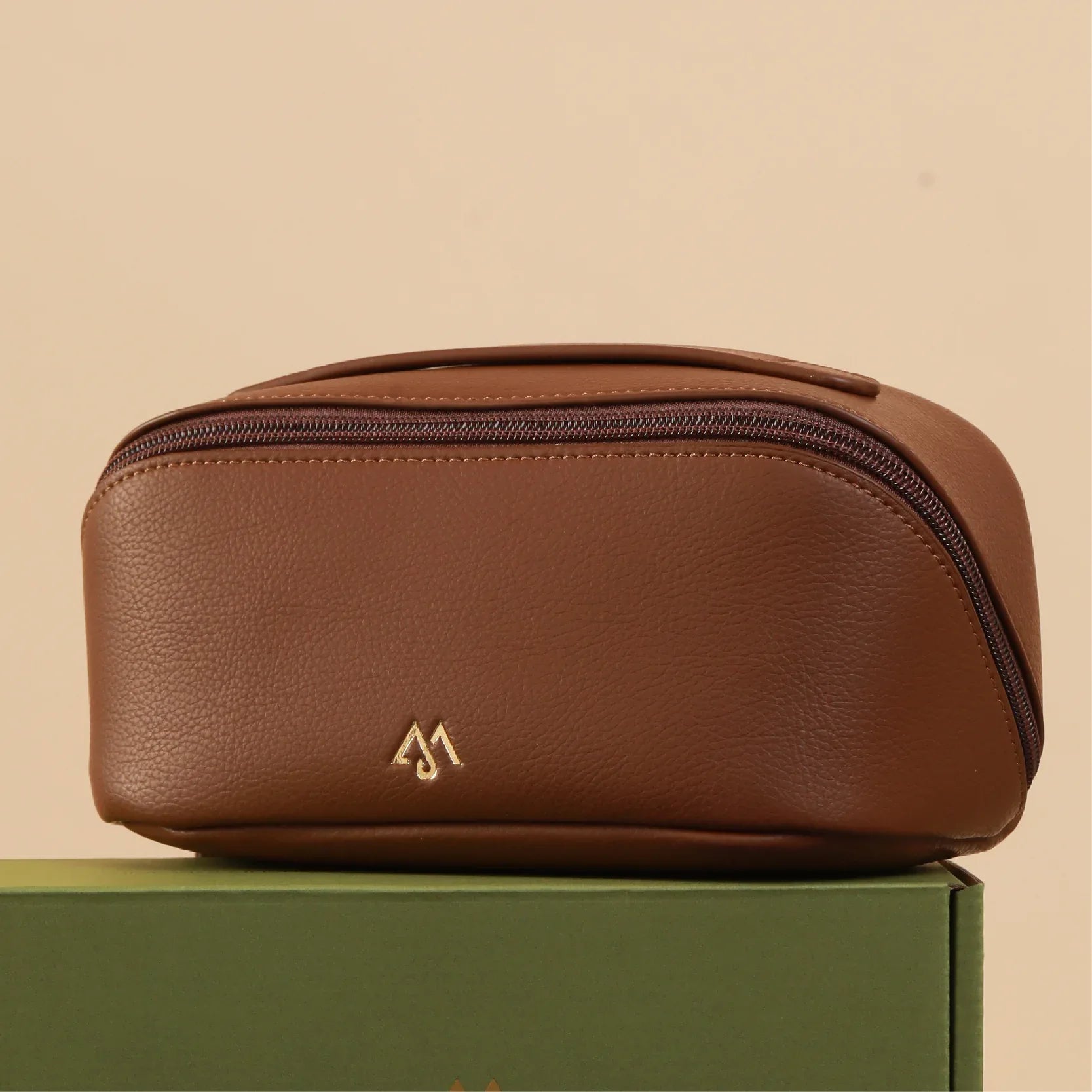 Mycelium Leather Toiletry Bag | Sustainable Travel Organizer