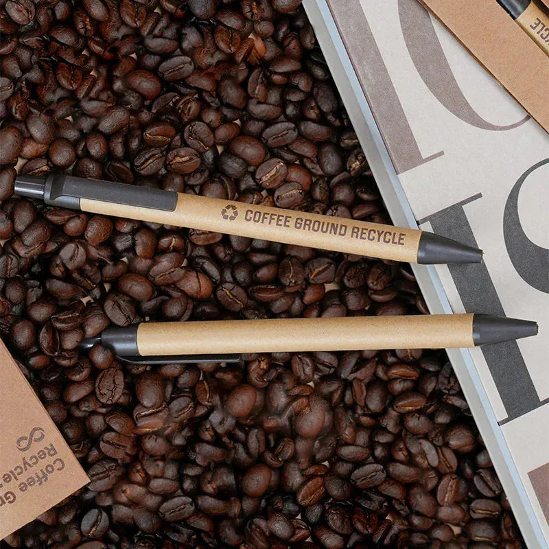 Bamboo wood and Coffee Grounds ballpoint pen