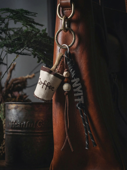 Eco-Coffee Grounds Leather DIY Charm